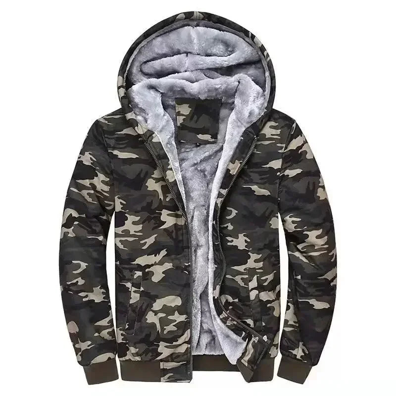 Fashion Men's Jackets Winter Hooded Coats Male Warm Sweatshirts Fleece Hoodie Slim Student Hoodies Outerwear 2026 Men's Clothing