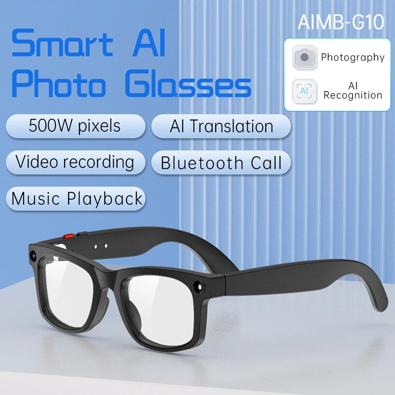 Lenovo Smart Glasses AI Translation 8MP HD Camera 4K Shooting Image Bluetooth Call Recording Music Smart Sunglasses