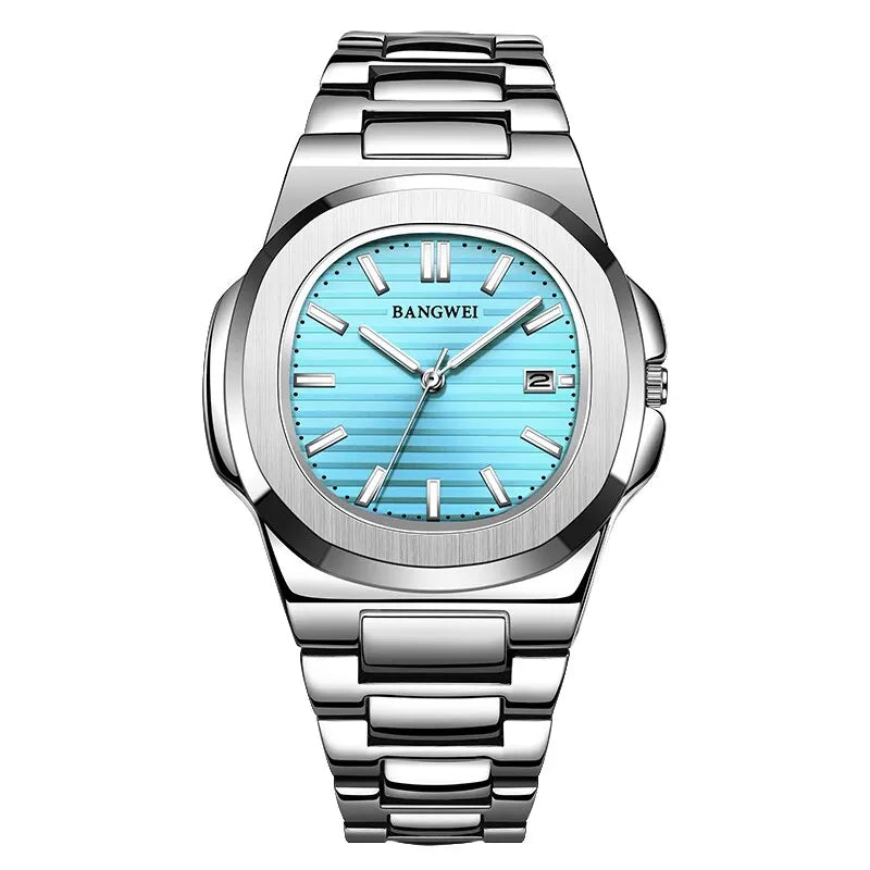 2026 New Luxury Men Quartz Watches 30M Waterproof Automatic Date Watch Man Stainless Steel Sport Chronograph Watch for Men Clock