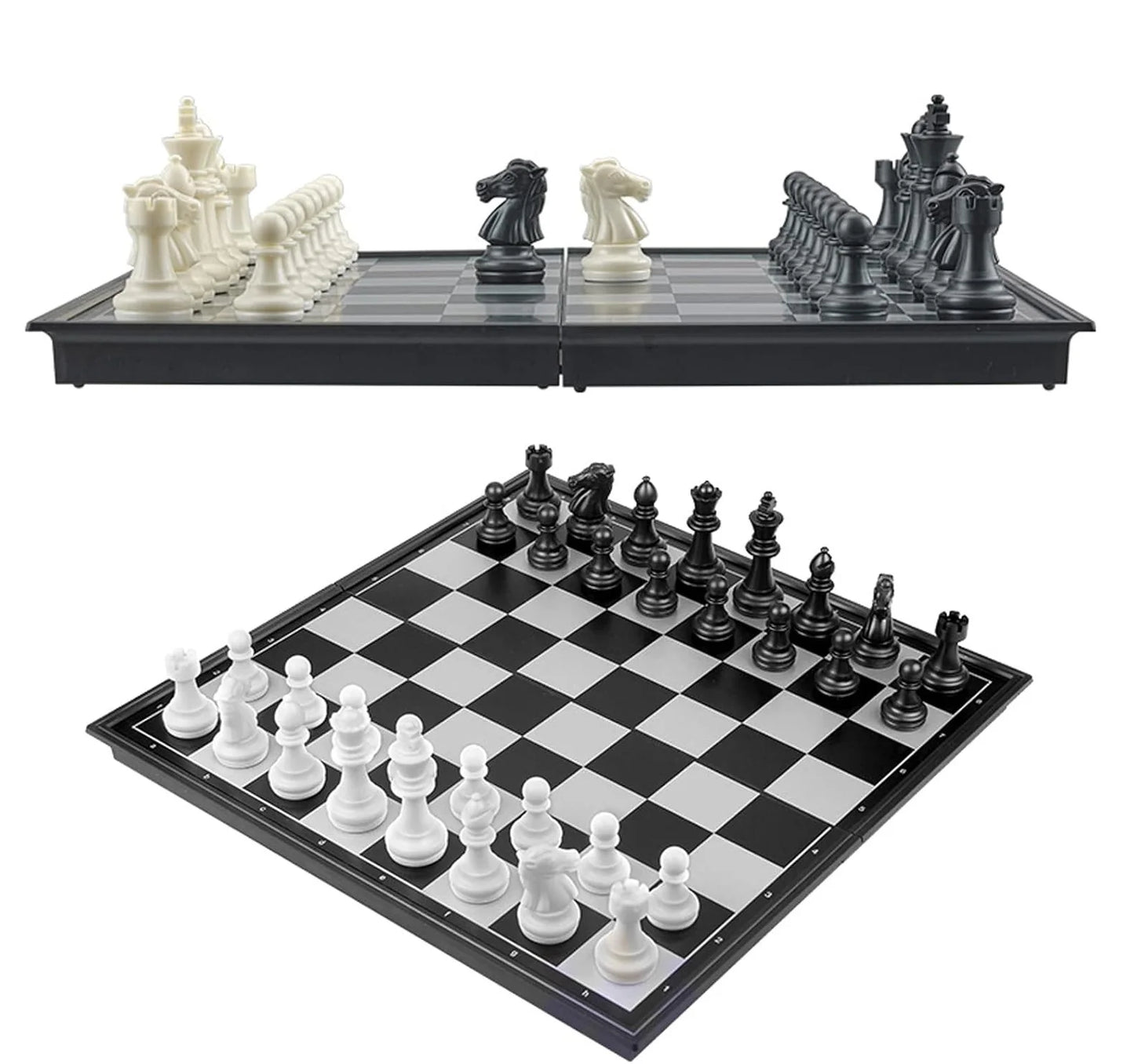 3-in-1 Magnetic Chess Set Board Game Tabletop Game Casual Intellectual Toy for Adults & Kids, with Storage Box, Holiday Birthday