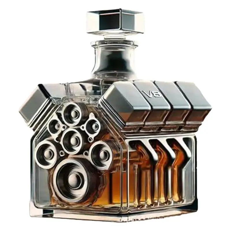 Whiskey Bottle Alcohol Decanter V8 Engines Shape Wine Decoration Bar Gadgets for Tequila Bourbon Brandy Birthday Retiremen