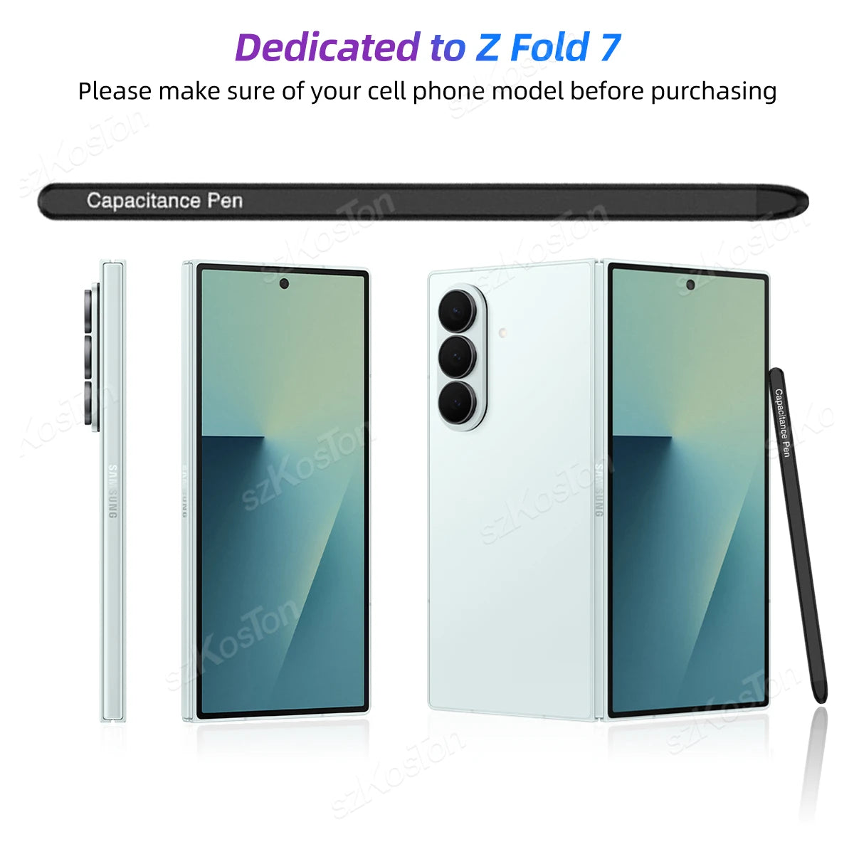 Stylus Pen Replacement for Samsung Galaxy Z Fold 7 Fold Edition Phone Portable Electromagnetic Pen With Slot Holder