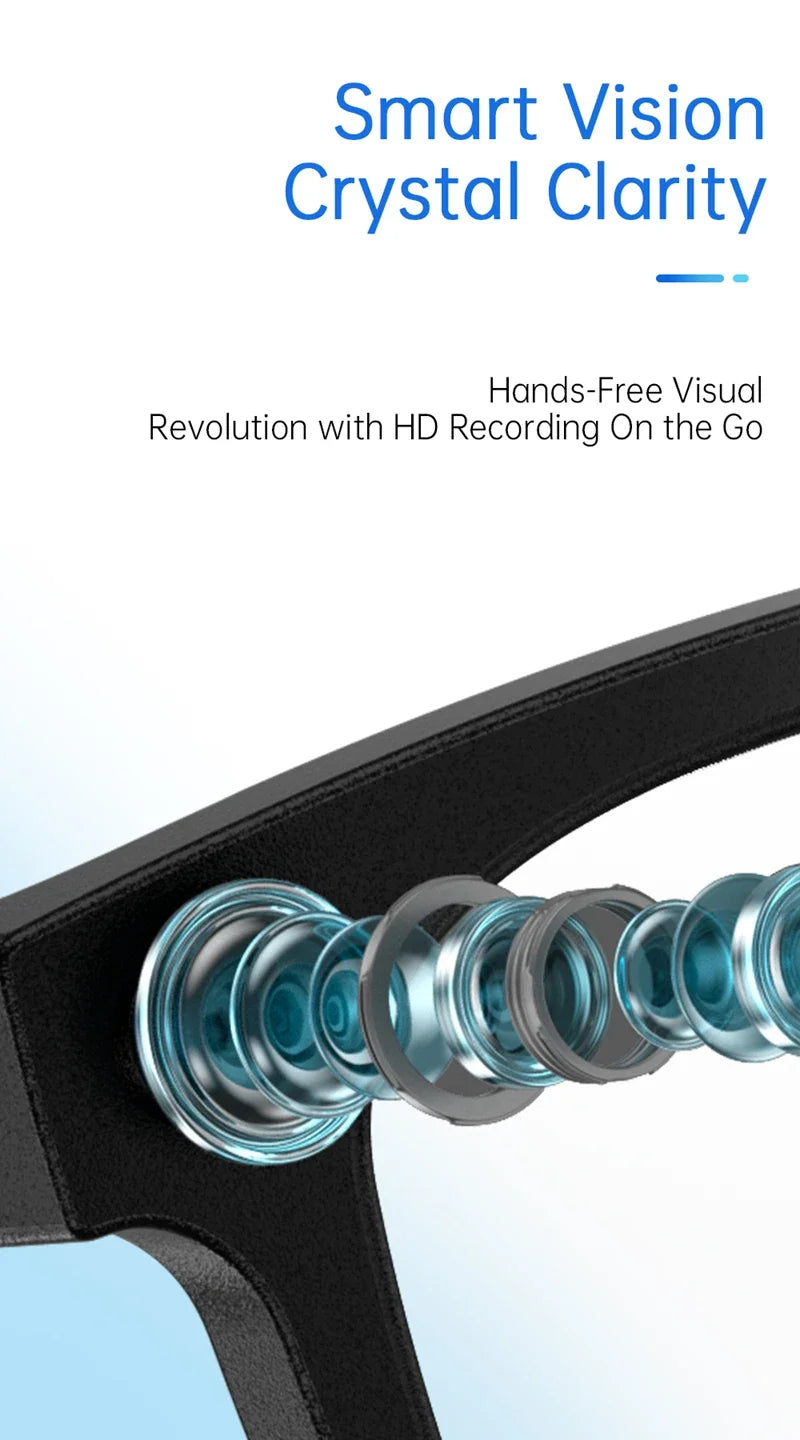Lenovo Smart Glasses AI Translation 8MP HD Camera 4K Shooting Image Bluetooth Call Recording Music Smart Sunglasses