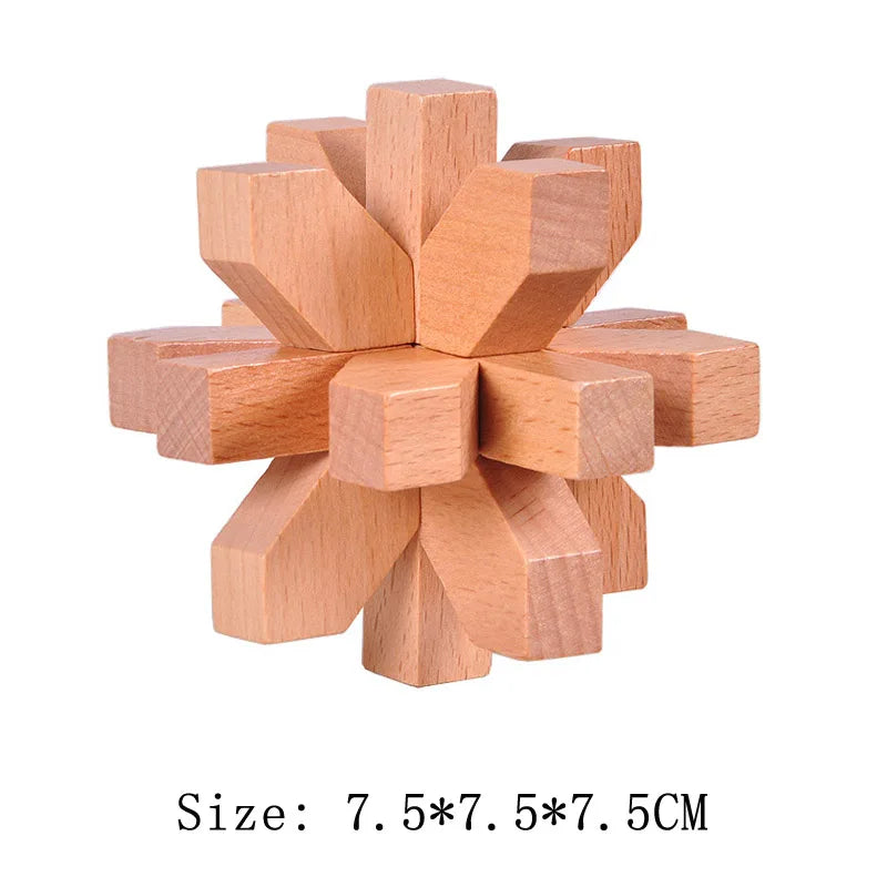 Lu Ban Puzzle Wooden Brain Toys IQ Games Children And Adults Casse Tete Rompecabezas 3D De Madera Juegos De Inteligencia