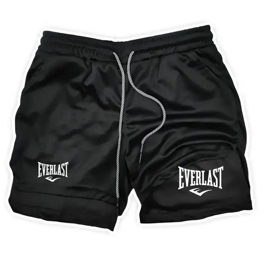 New2026Men Running Shorts  Double-deck Sport Shorts Sportswear Gym Fitness Short Pants Training Jogging Bottom Men's Clothing