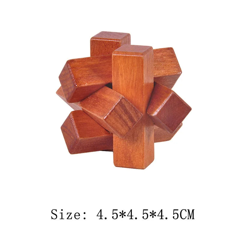 Lu Ban Puzzle Wooden Brain Toys IQ Games Children And Adults Casse Tete Rompecabezas 3D De Madera Juegos De Inteligencia