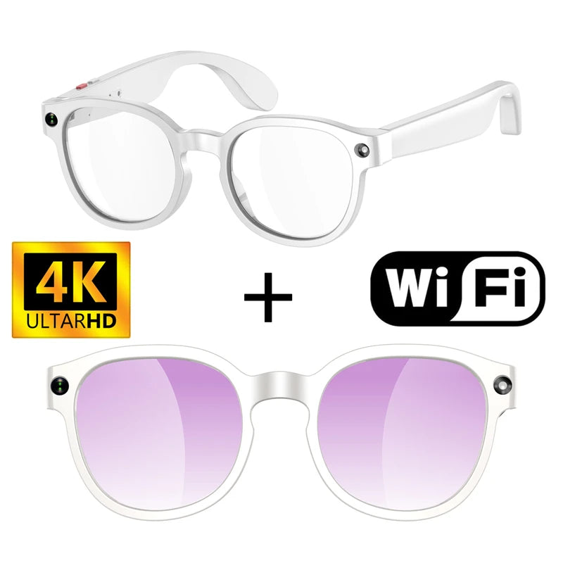 Lenovo Smart Glasses AI Translation 8MP HD Camera 4K Shooting Image Bluetooth Call Recording Music Smart Sunglasses