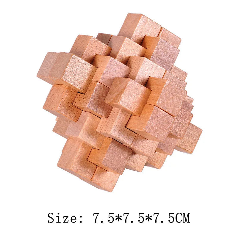 Lu Ban Puzzle Wooden Brain Toys IQ Games Children And Adults Casse Tete Rompecabezas 3D De Madera Juegos De Inteligencia