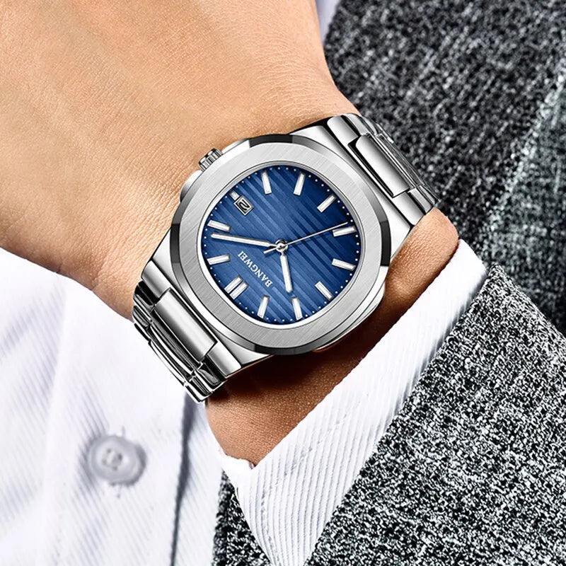 2026 New Luxury Men Quartz Watches 30M Waterproof Automatic Date Watch Man Stainless Steel Sport Chronograph Watch for Men Clock