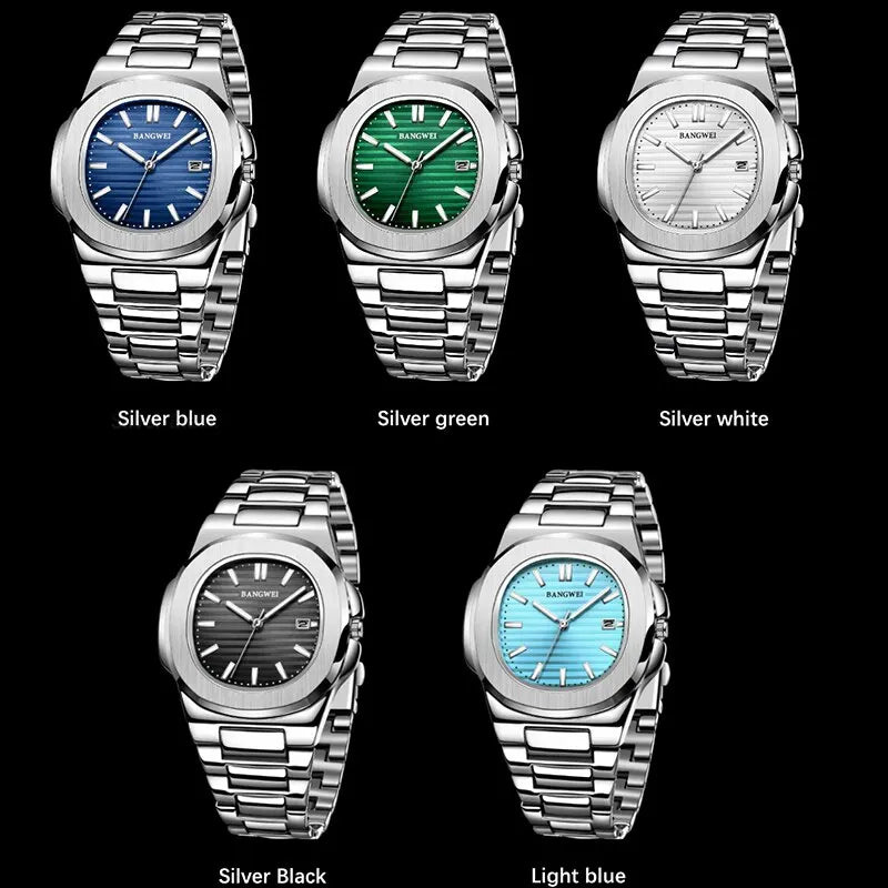 2026 New Luxury Men Quartz Watches 30M Waterproof Automatic Date Watch Man Stainless Steel Sport Chronograph Watch for Men Clock