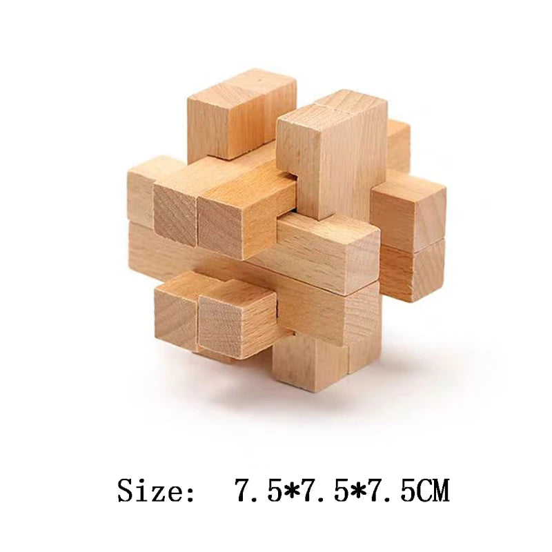Lu Ban Puzzle Wooden Brain Toys IQ Games Children And Adults Casse Tete Rompecabezas 3D De Madera Juegos De Inteligencia