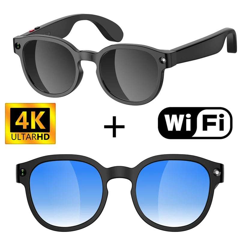 Lenovo Smart Glasses AI Translation 8MP HD Camera 4K Shooting Image Bluetooth Call Recording Music Smart Sunglasses