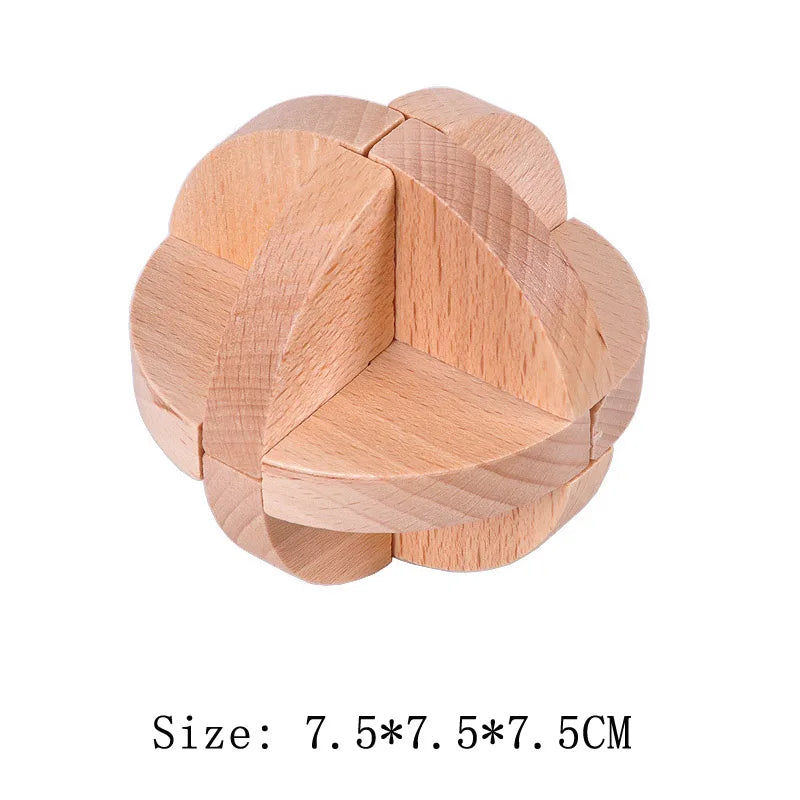 Lu Ban Puzzle Wooden Brain Toys IQ Games Children And Adults Casse Tete Rompecabezas 3D De Madera Juegos De Inteligencia