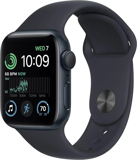 Apple Watch SE (2nd Gen) (GPS + Cellular, 44mm) - Midnight Aluminum Case with Midnight Sport Band, M/L (Certified Refurbished)