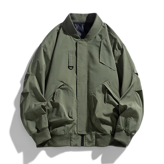 Bomber Jacket Men Workwear Cargo Jacket Outwear Autumn Plus Size Jacket Men's Pocket Loose Fashion Brand Coat 130kg 8XL